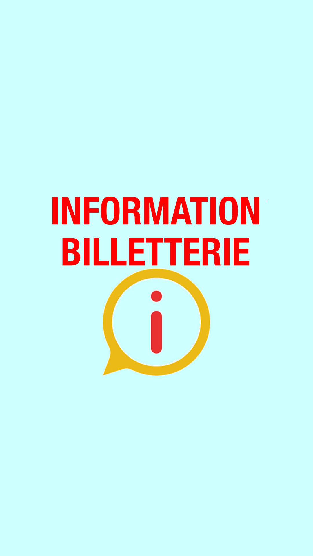 Affiche du spectacle Informations billets non utilisés